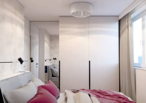 Projekt wnętrza w Rzeszowie - mała sypialnia